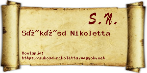 Sükösd Nikoletta névjegykártya